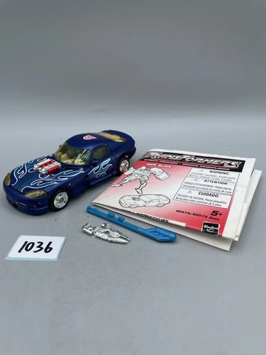 Hasbro 2001 Transformers Robots In Disguise Side Burn Blue Vintage Complete