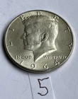 1964 Kennedy Half Dollar 90% Silver Used Circulated US Coin