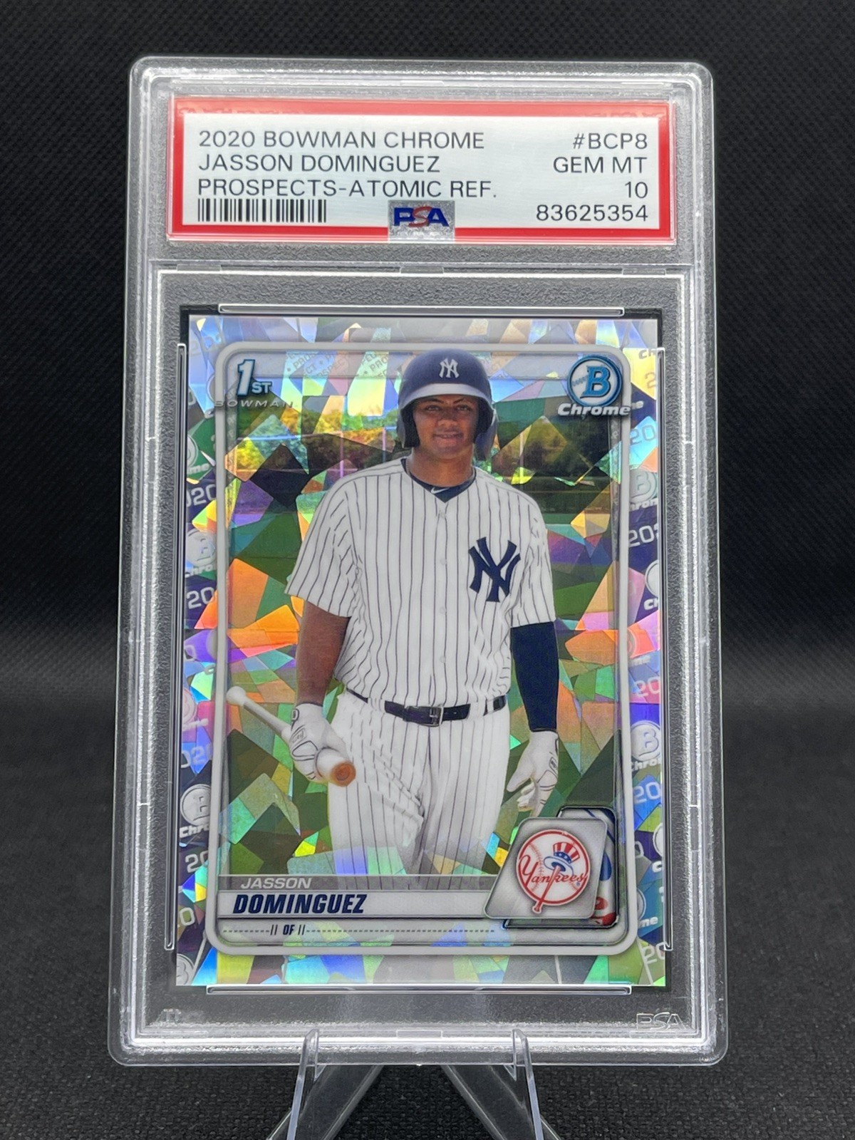 JASSON DOMINGUEZ 2020 BOWMAN CHROME PROSPECTS ATOMIC REF #BCP8 PSA 10 GEM MINT