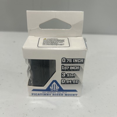 UTG Super Slim Picatinny Riser Mount 0.75 Inch Saddle Height 3 Slot 0.94 Oz