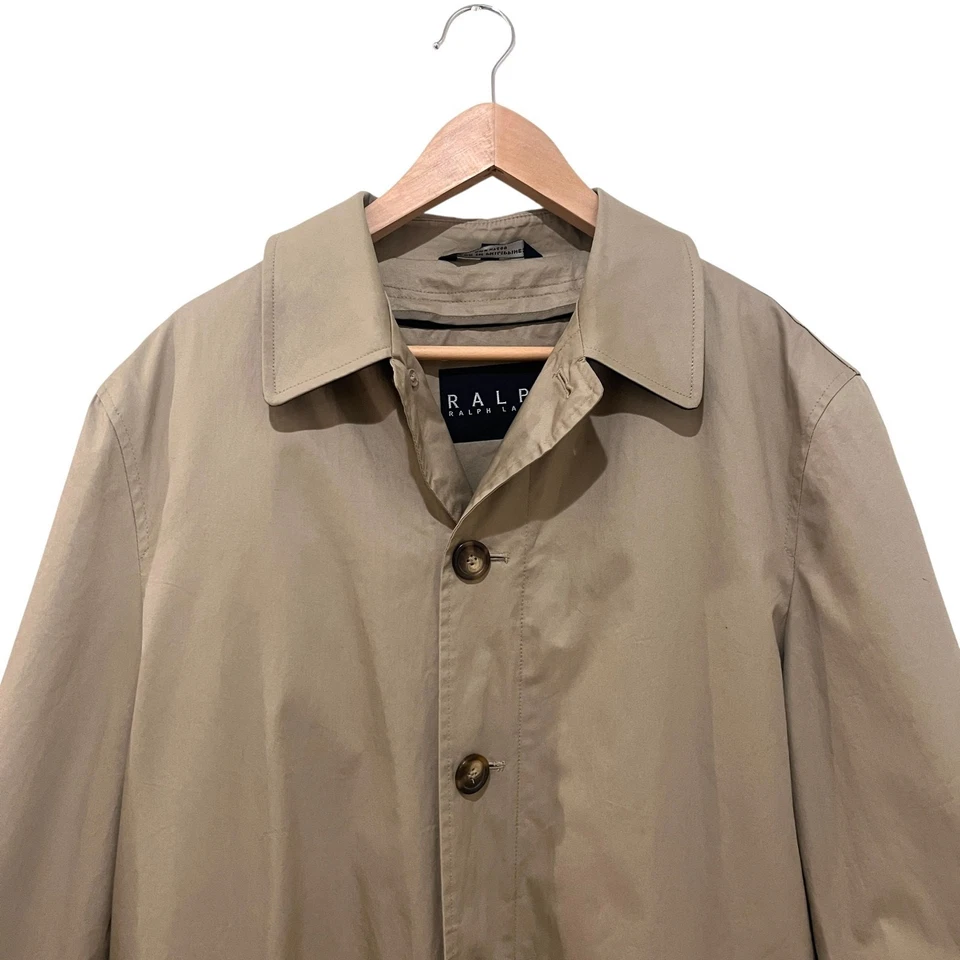  Gabardina Ralph Lauren para hombre color caqui forro extraíble talla pequeña Foto 3 de 4