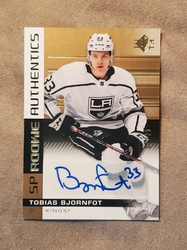 2019-20 SP Game Used TOBIAS BJORNFOT Rookie Authentics Gold Auto /25