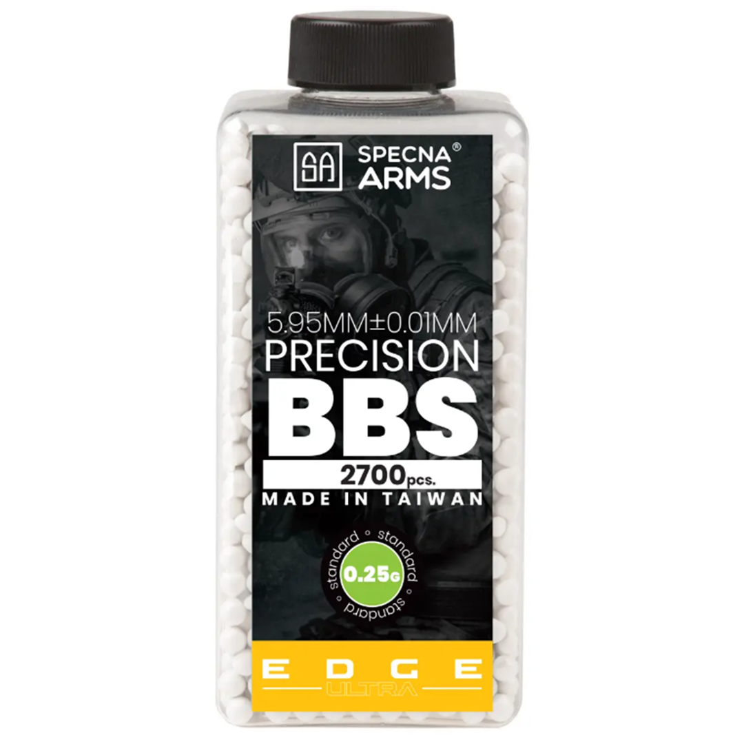 EDGE Ultra Airsoft BB’s Ammo Pellets 0.25g 2700 Bottle Specna Arms