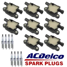 8 MK Ignition Coils & 8 OEM ACDELCO Iridium Spark Plugs For 2019 GMC Yukon 5.3L