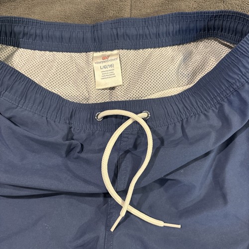 Vineyard Vines Swim Trunks Boys Large 16 Navy Swim Beach Pockets 5” - Picture 2 of 5