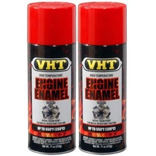 VHT High Temp Paint VHTSP121 (2-PACK); Engine Enamel Universal Bright Red 550°F