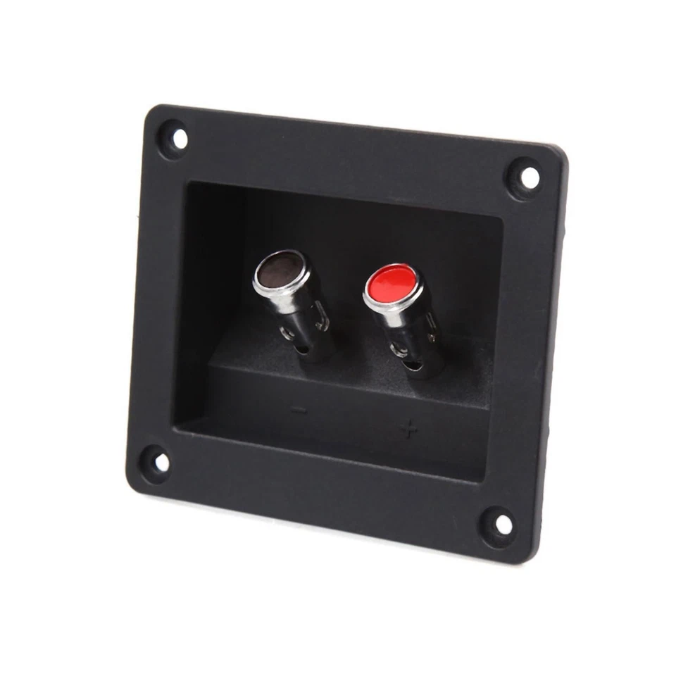 2 Way Square Binding Post Speaker Box Terminal Cup Plate Connector Board for Car Foto 3 de 4