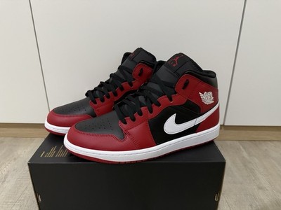 Nike Air Jordan 1 Mid Gym Red Black White NEU EU 45 / US 11 Chicago Bulls