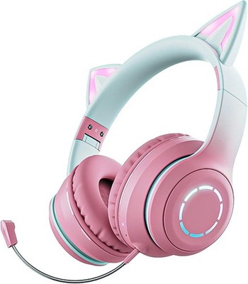 Bluetooth5.1 cat ear headphone cat ear head set headphones wireless headphones w