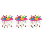3pcs 6 Ice Tray Mold Umbrella Popsicle Lolly Mould Ice Cube Tools for DIY