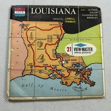 Vintage View-Master LOUISIANA State Tour Series Packet A 945 3 Reels Booklet