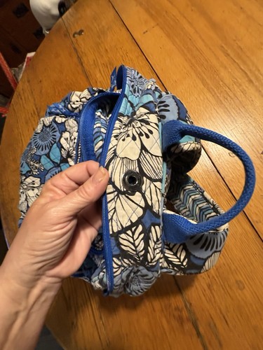 Vera Bradley Blue Bayou Quilted Backpack Travel School Large - Picture 14 of 16