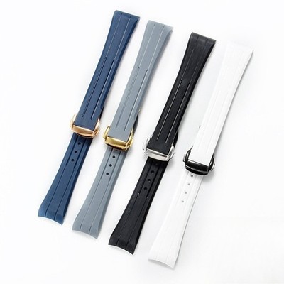 Rubber Silicone Watch Straps Mens Band 20mm 21mm for Omega Speedmaster Moonwatch