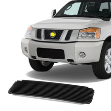 Fits 2004-2015 Nissan Titan2004-2007 Armada Lower Bumper Black Billet Grille
