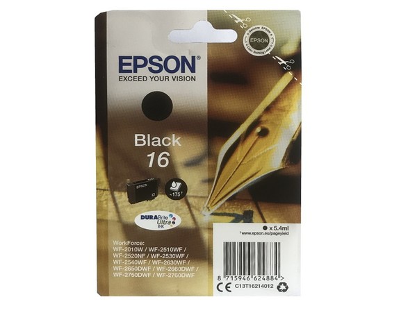Original Epson Tintenpatrone T1621 Black Schwarz FüR Workforce WF-2520NF-image