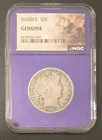 1907-s Barber 50c NGC Geniune Purple Core TAT
