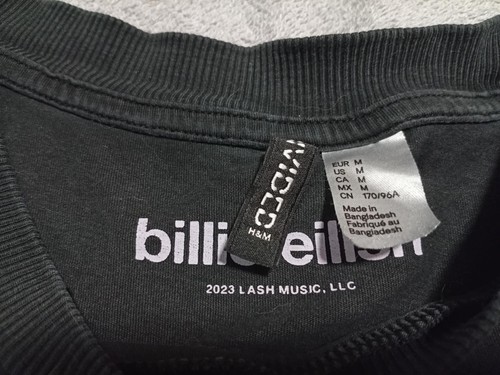 Billie Eilish Lash Music 2023 Tour Konzert Merch Grafik Crew T-Shirt Gr. M - Bild 4 von 9