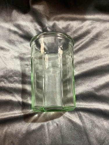 Green Depression Pre Anchor Hocking Glass Octagonal Tumbler Working Glass