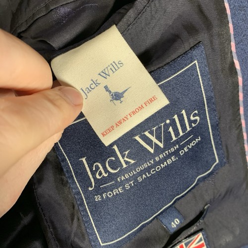Traje Jack Wills Para Hombre 40 R Azul Lana Dos 2 Piezas W 32 L 31 Pantalones Pecho Único - Imagen 9 de 24
