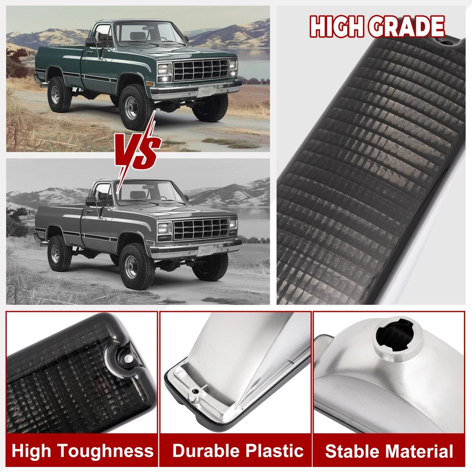 Smoke Turn Signal Light For Dodge W250 W350 1991-1993 #CH2520106 #CH2521106 - Image 3 of 4