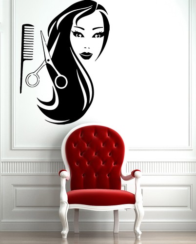 Female Face Hot Sexy Hair Spa Salon Mural Wall Art Decor Vinyl Sticker z597 eBay pic