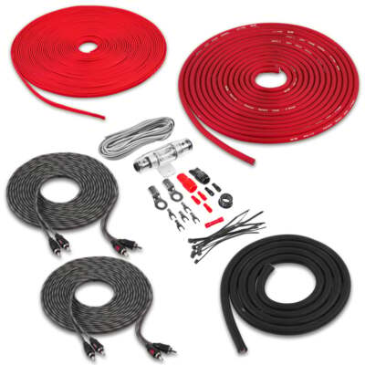 NEW! Belva BAK84 Complete 8 Gauge Amp Wire Kit w/4-Ch RCA Interconnect Cable