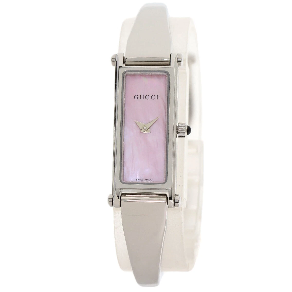 Montres femme GUCCI face carrée 1500L acier inoxydable/acier inoxydable