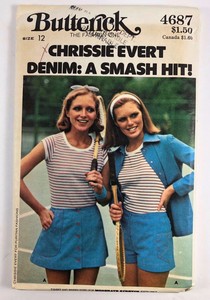 Vintage Butterick Pattern 4687 Chris Evert Tennis Skirt ...