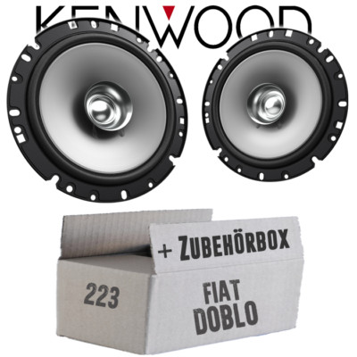 Kenwood Lautsprecher für Fiat Doblo 223 Front 16cm Koax Auto Boxen KFZ Einbauset