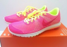 Nike girls Flex Fury GS athletic shoes sz 7 Y vivid pink style 705460 600 New 