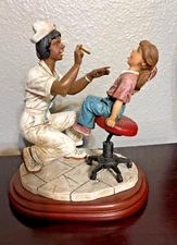 BLACK AMERICANA WHITE CAPS OF CARING ROUTINE VISIT 1998 FIGURINE