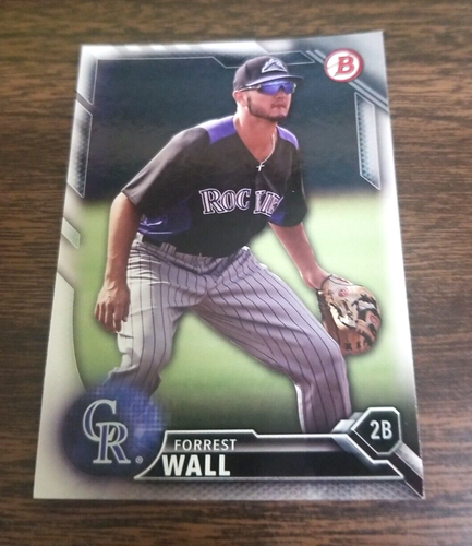 FORREST WALL 2016 BOWMAN DRAFT CARD #BD-123 BRAVES/ROCKIES (ROOKIE BASE) - 第 1/2 張圖片