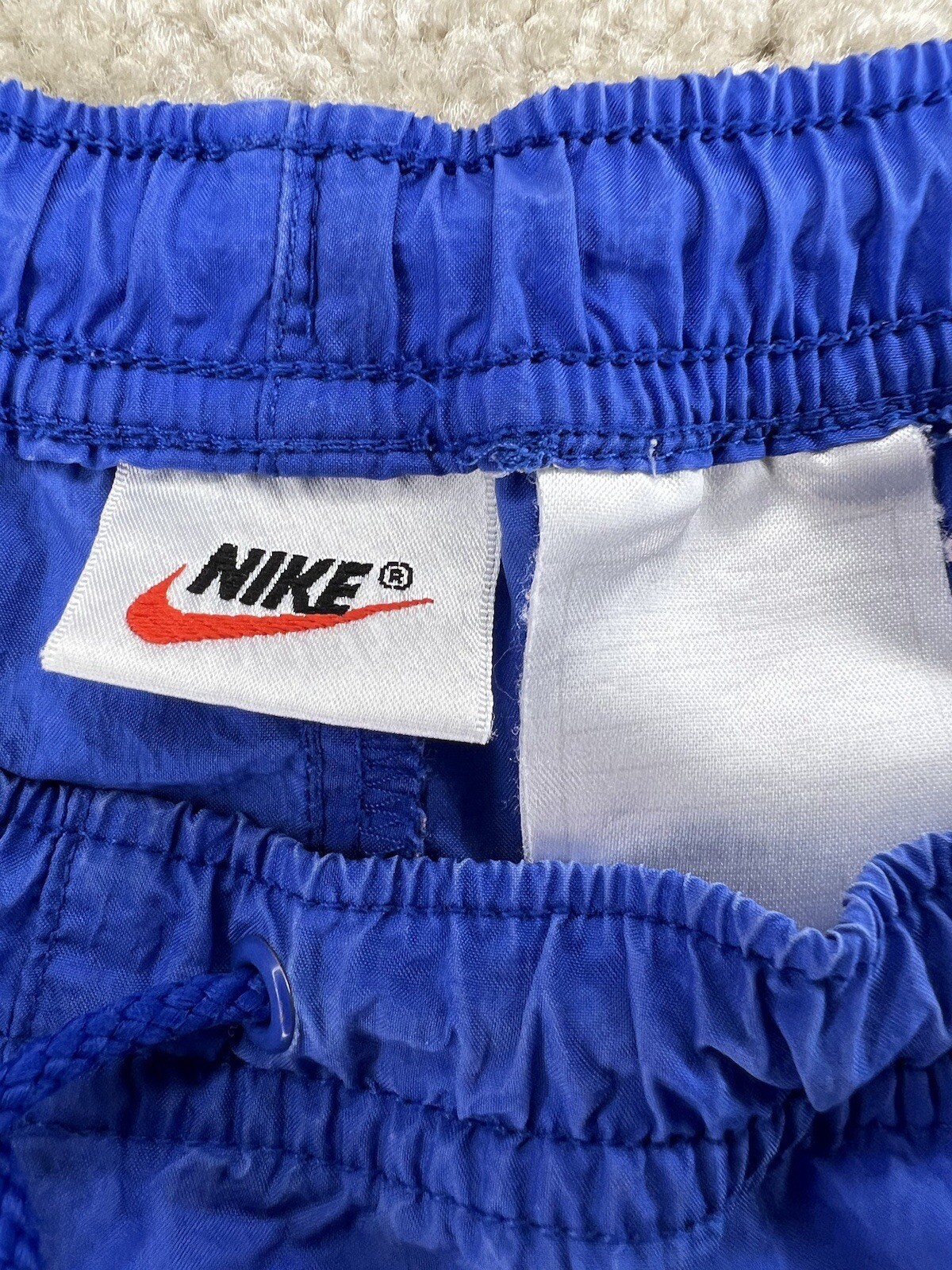 Vtg Nike Split Shorts. Solid Blue. Embroidered Lo… - image 4