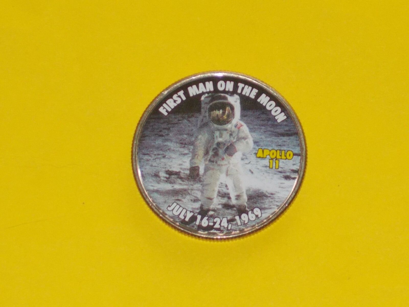Colorized Kennedy Half Dollar - Space Program - 1st Man on Moon ...