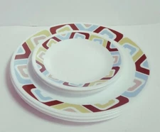 Set of 8 Corelle Squared 4 Dinner Plate(s) 10 1/4" & 4 Salad/Dessert Plates