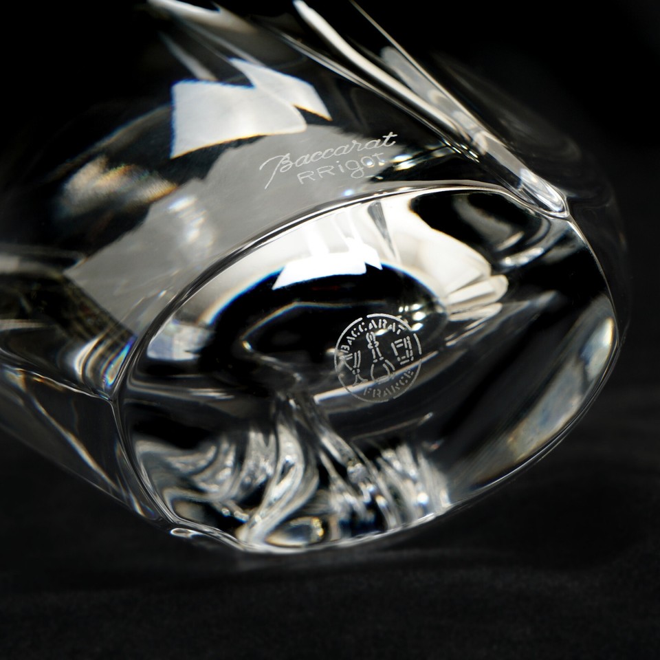 Baccarat Crystal 7" Flower Vase Giverny Signed R Rigot Hand Crafted in