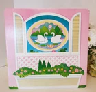 Barbie🌺 Glamour House ~ Swan Window Chair Wall Panel Cardboard ~ Vintage 1984