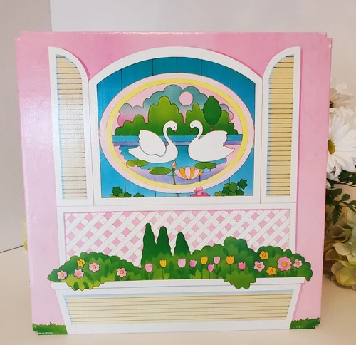 Barbie🌺 Glamour House ~ Swan Window Chair Wall Panel Cardboard ~ Vintage 1984