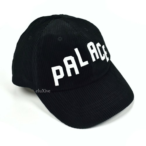 Logo Corduroy Hat Black Cap 