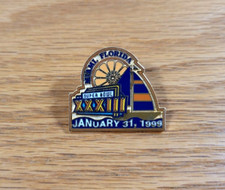 Super Bowl XXXIII Lapel Pin Denver Broncos Atlanta Falcons Football NFL Hat Pin