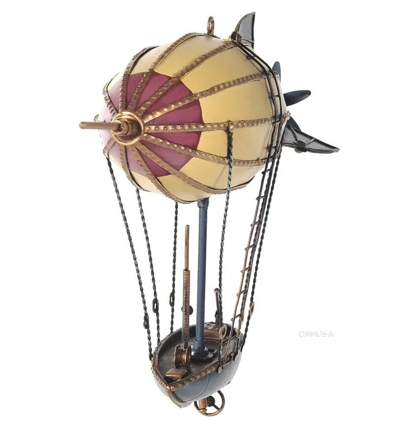 Steampunk Airship Model Metal Hot Air Balloon 14