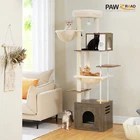 PAWZ Road Wood Serious Cat Tree Tower Scratching Post with Double Condos Perches
