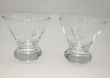 Set Of 2 Grey Goose Vodka Embossed Stemless Glasses Perfect Condition