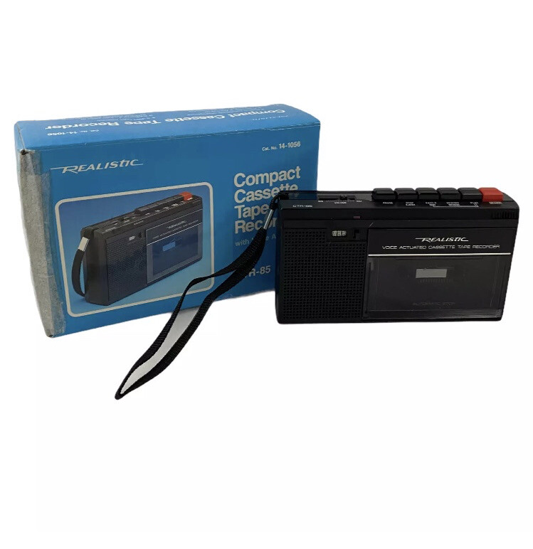Vintage 1985 Realistic Compact Cassette Tape Recorder CTR-85 Voice