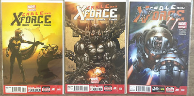 Cable and X-Force #5, #6, & #8 Marvel Comic Book Bundle - Lot of (3) Comics