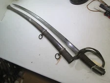US MODEL 1840 HEAVY CAVALRY SWORD & SCABBARD NO MAKER COFEDERATE IMPORT? #Y75