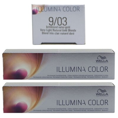 Wella Illumina 2 x 60 ml 9/03 lichtblond natur gold Set
