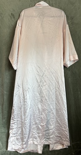 VINTAGE CHRISTIAN DIOR Silky Satin 3/4 Sleeve Pale Pink Robe Style 335329N Sz L - Imagen 8 de 11