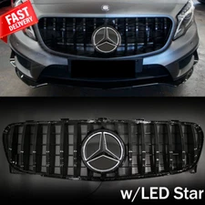 Front Grille w/LED Grill For Mercedes Benz X156 2018-2020 GLA180 GLA250 GLA200