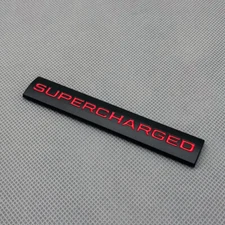 Rear Lid Trunk Black SUPERCHARGED Logo Badge Side Fender Sport Emblem Sticker